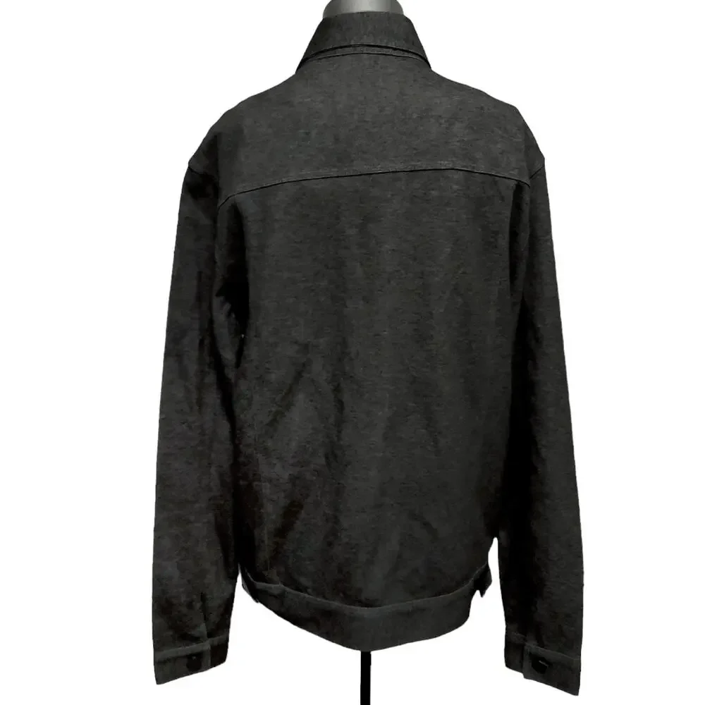 RAFFI men's button up cotton blend knit casual shacket gray jacket Sz Small NEW - Picture 2 of 8